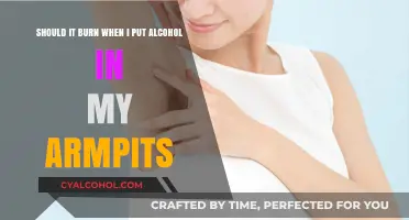Does Armpit Alcohol Application Sting?