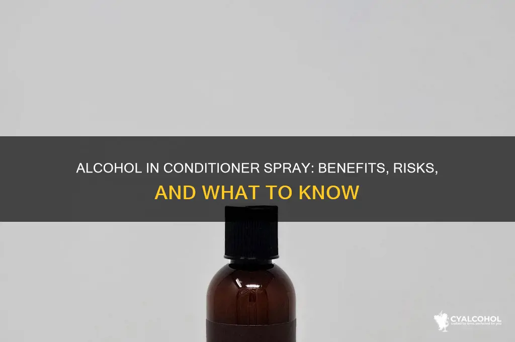 should my conditioner spray have alcohol in it