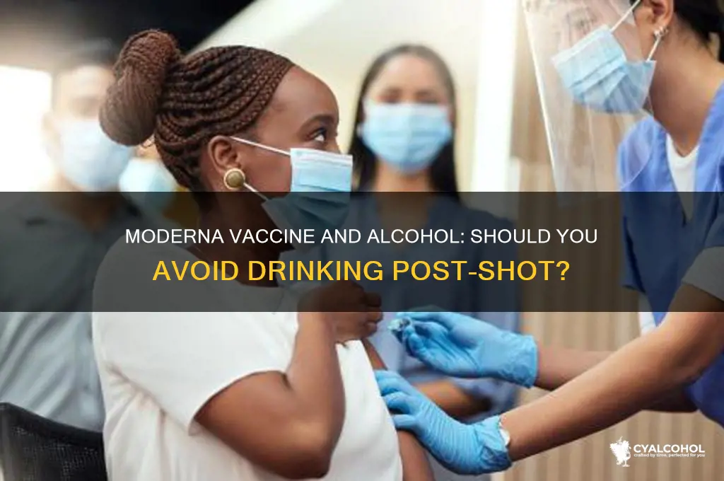 should you avoid alcohol after the moderna vaccine
