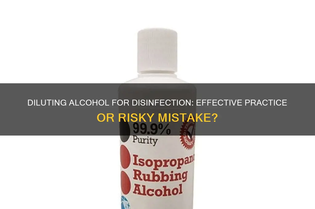 should you dilute alcohol to disinfect