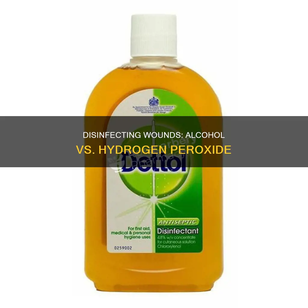 should you disinfectant wounds with alcohol or hydrogen peroxide