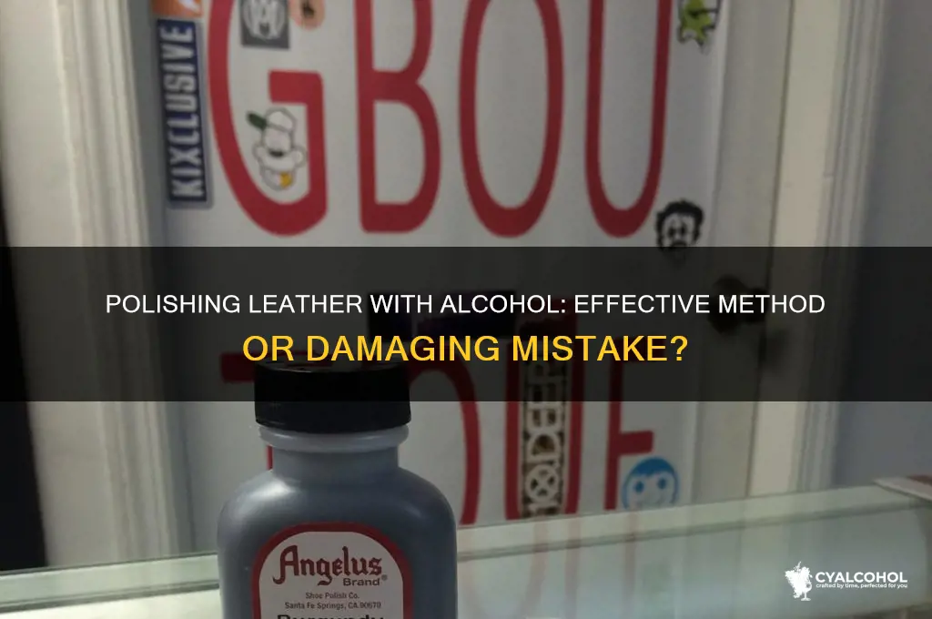 should you polish leather with alcohol