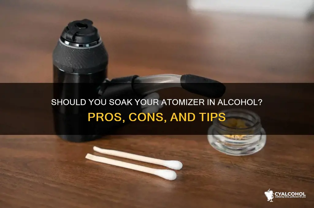 should you soak atomizer in alcohol
