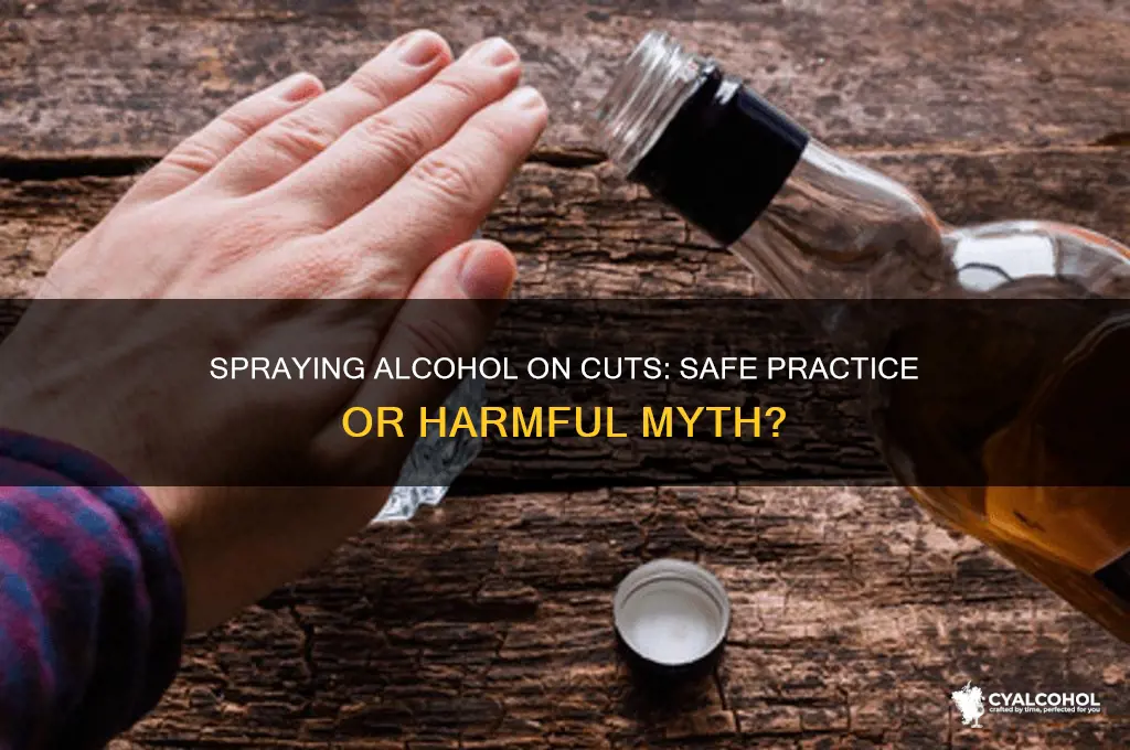 should you spray alcohol on cuts