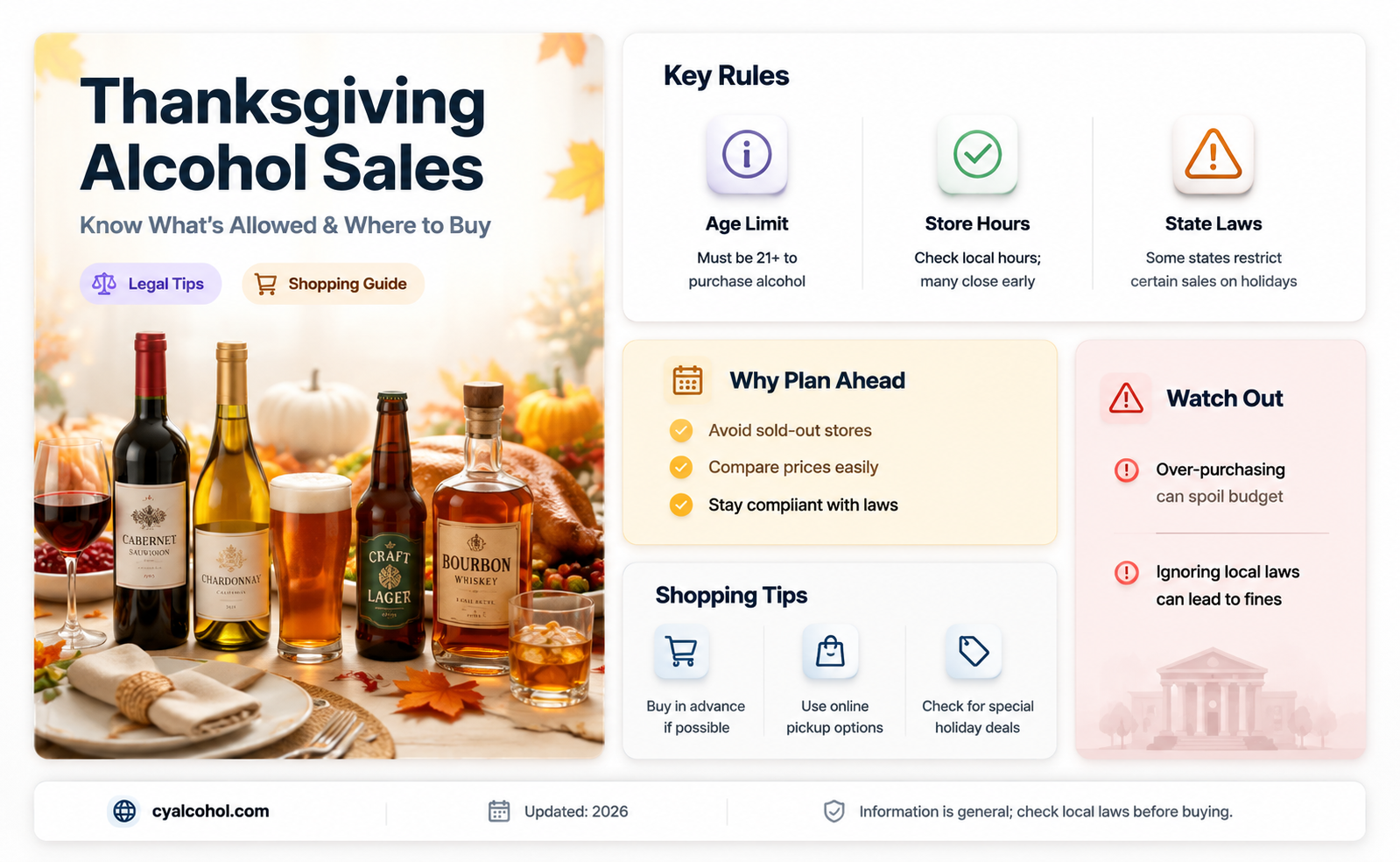 are alcohol sales allowed on thanksgiving