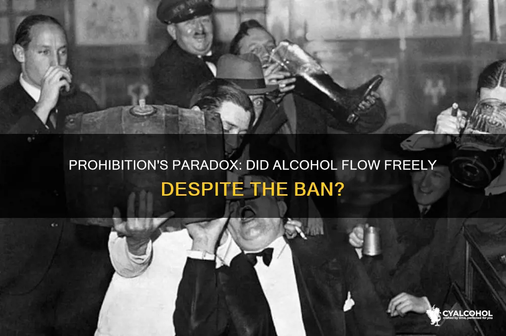 was alcohol avilable more during prohibition