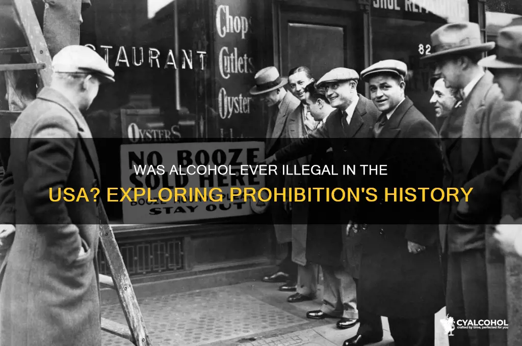 was alcohol ever illegal in usa