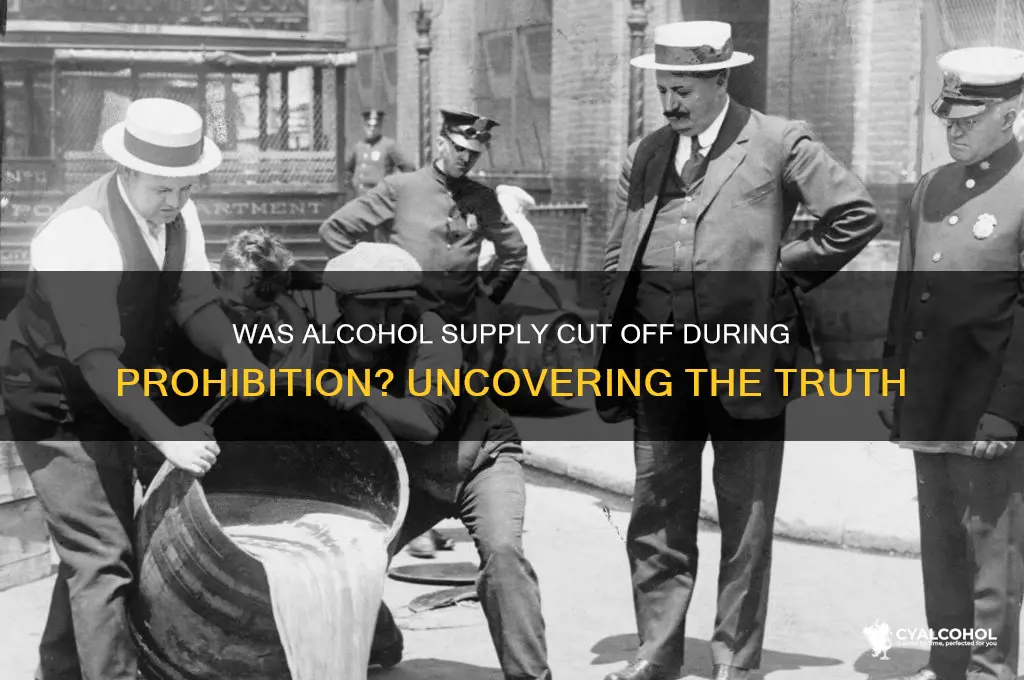 was alcohol supply cut off du