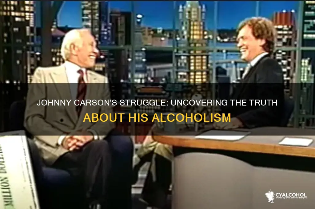 was johnny carson an alcoholic