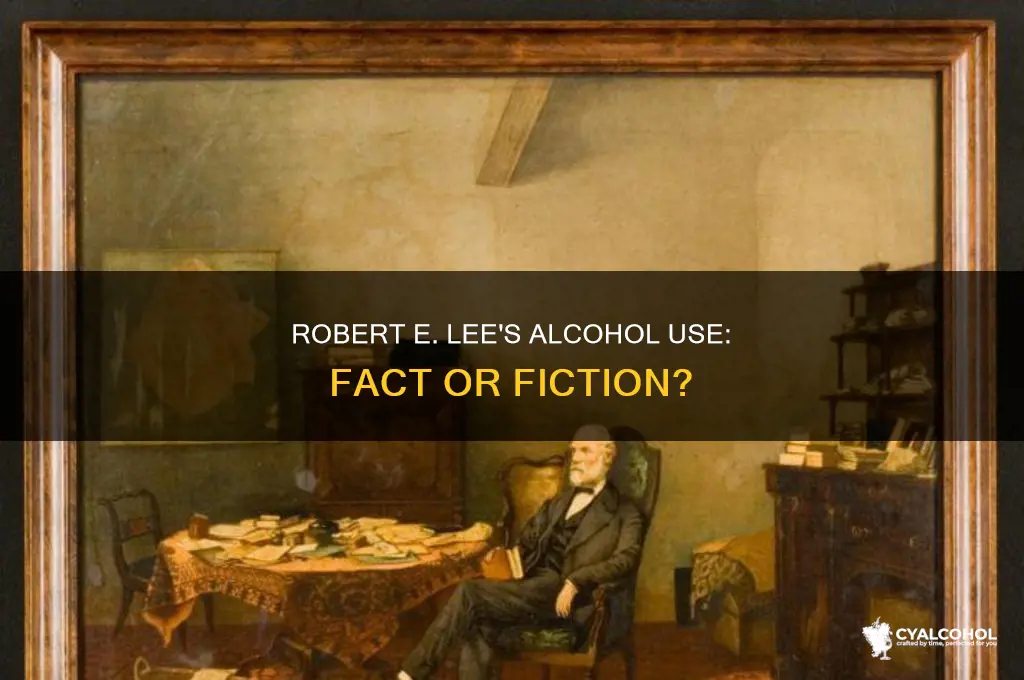 was robert e lee an alcoholic