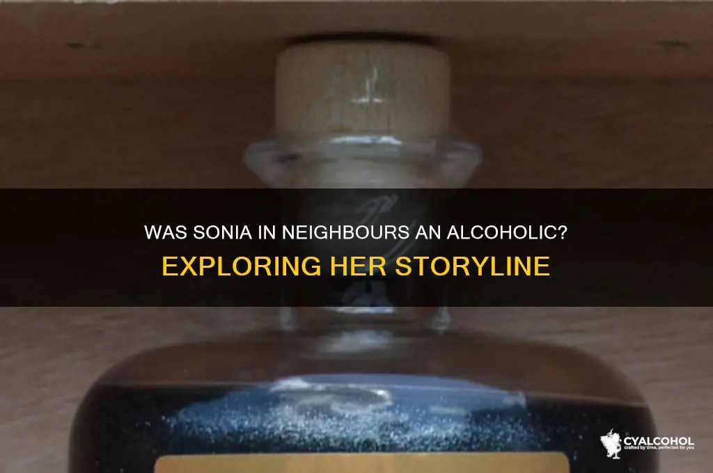 was sonia in neighbours an alcoholic