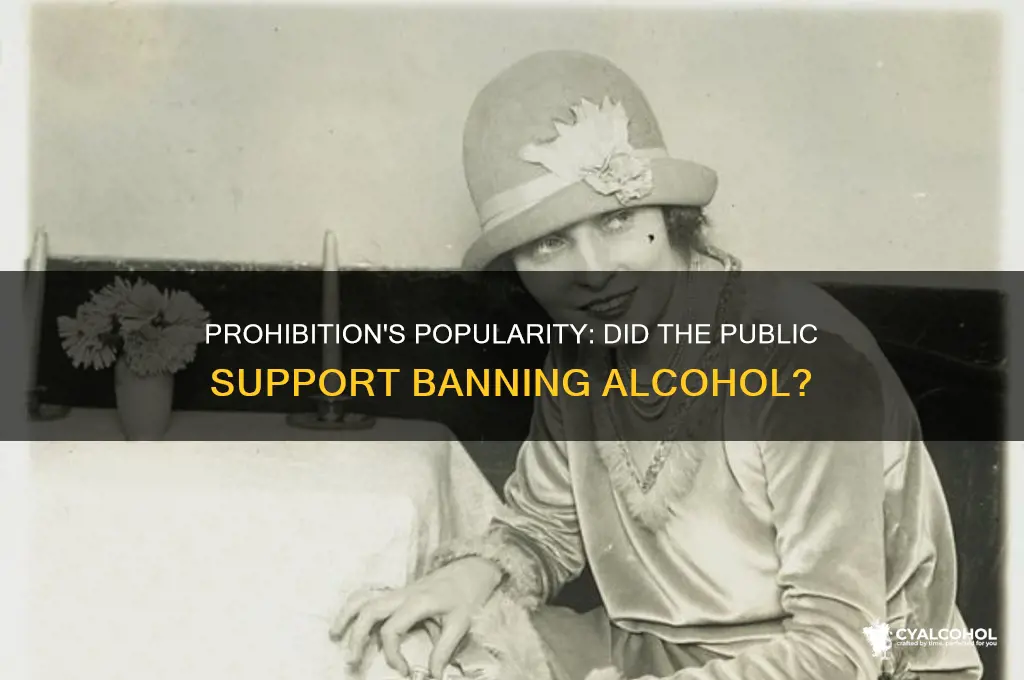 was the banning of alcohol favored by people