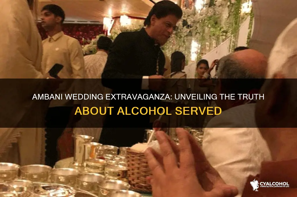 was there alcohol at ambani wedding