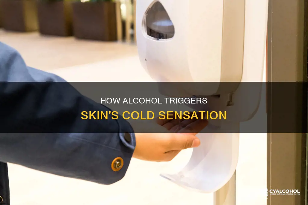 what about alcohol gives your skin a cold sensation