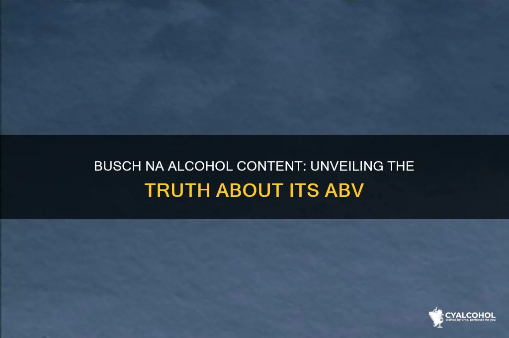 what alcohol contwnt is busch na