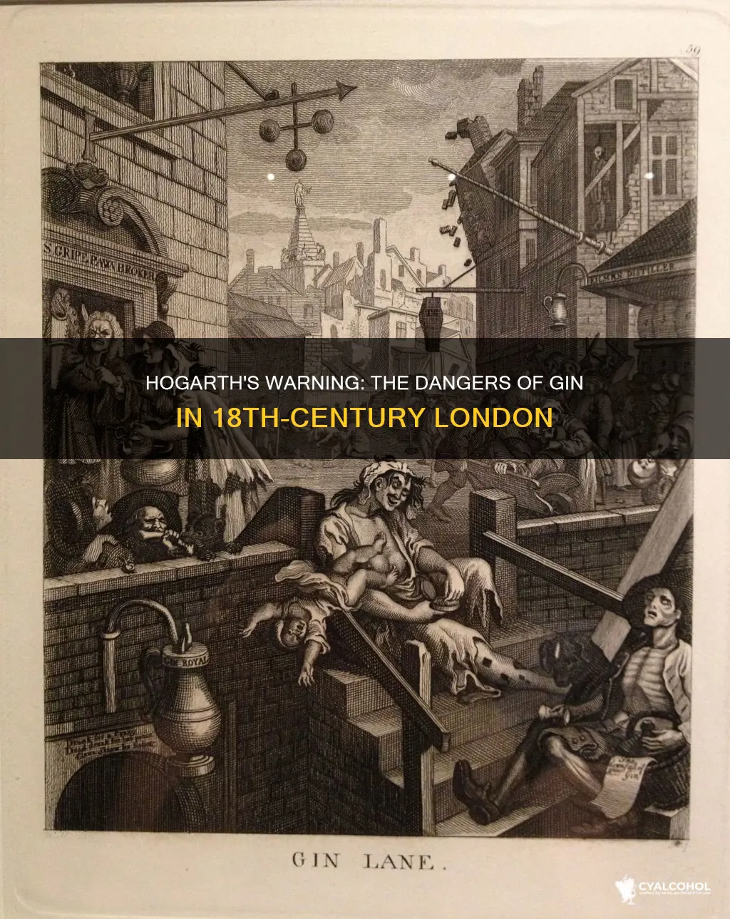 what alcohol did william hogarth warn against in his engravings