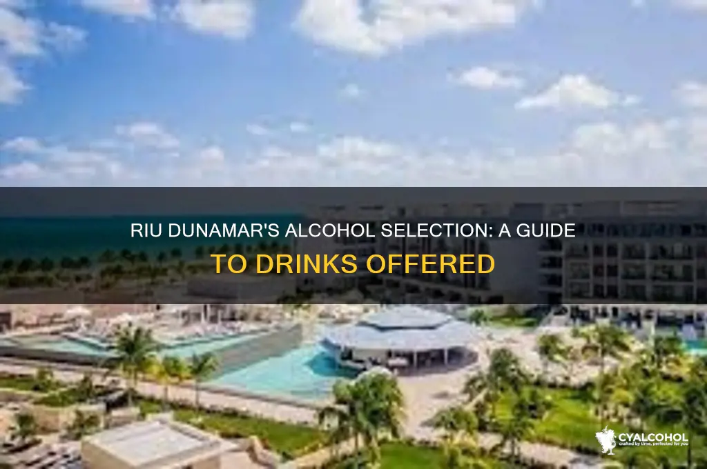 what alcohol do they offer at riu dunomar