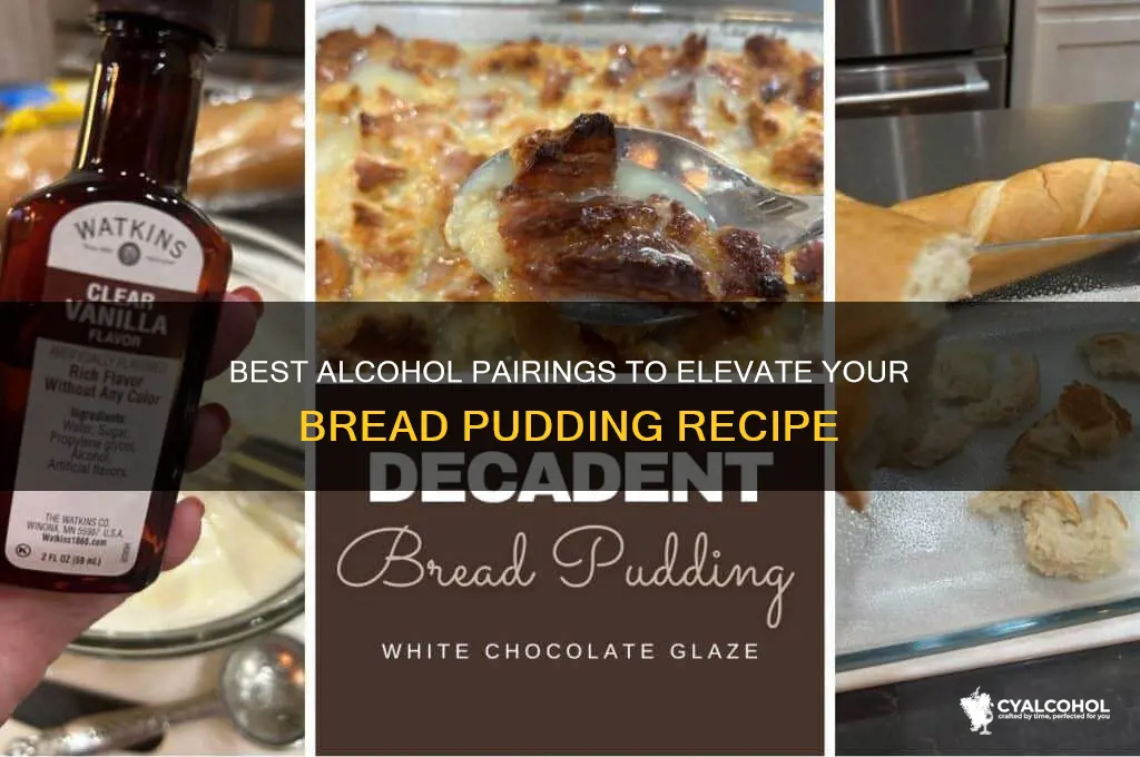 what alcohol goes in bread pudding