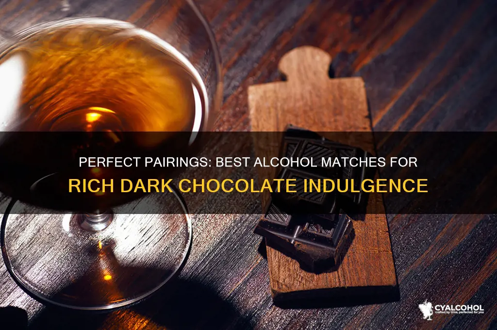 what alcohol goes with dark chocolate