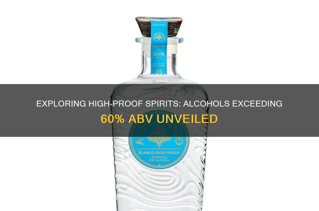 what alcohol has more than 60