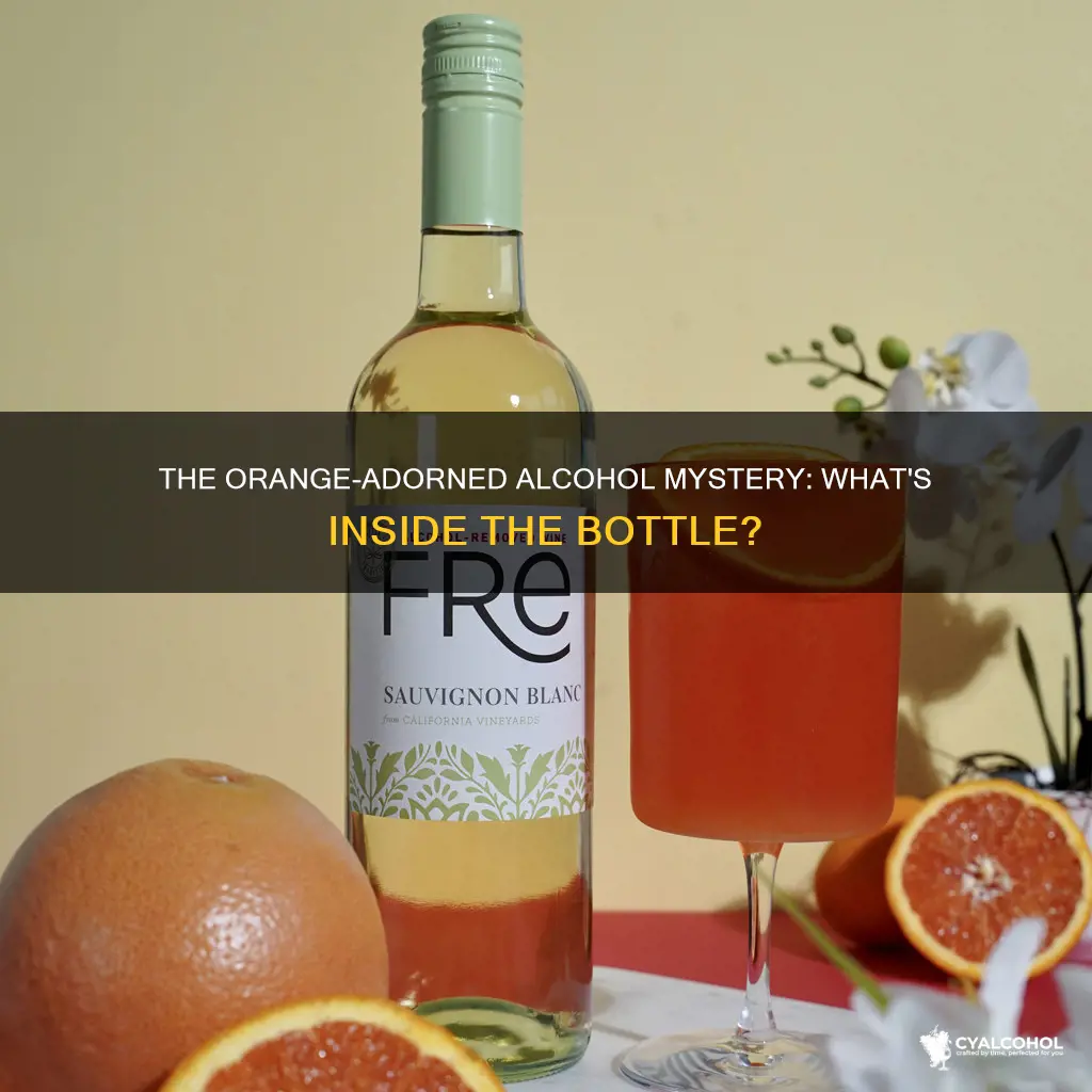 what alcohol has orange fruit on front of bottle