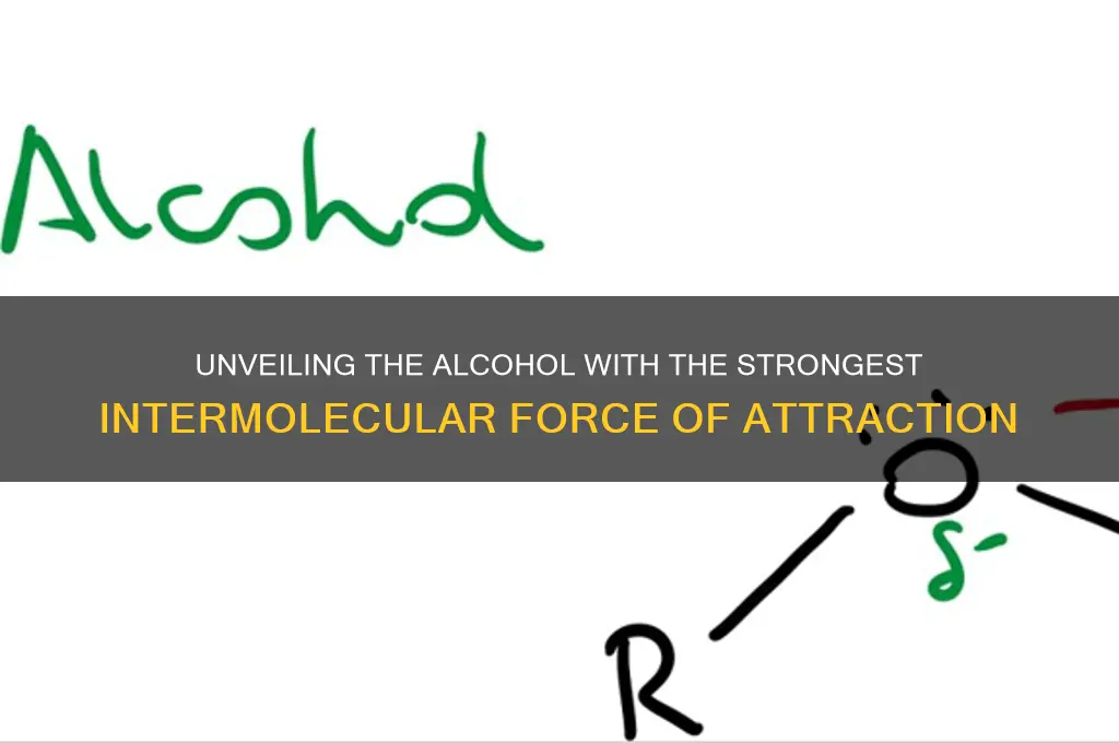 what alcohol has the greating force of attraction
