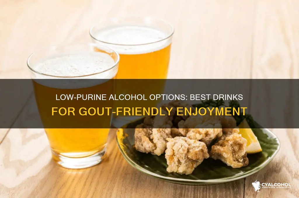 what alcohol has the least purines