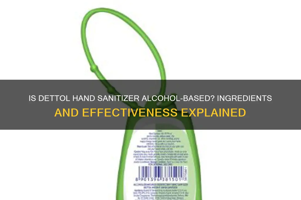 what alcohol is dettol hand sanitizer