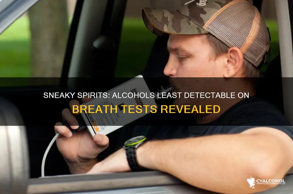 what alcohol is hard to detect on breath