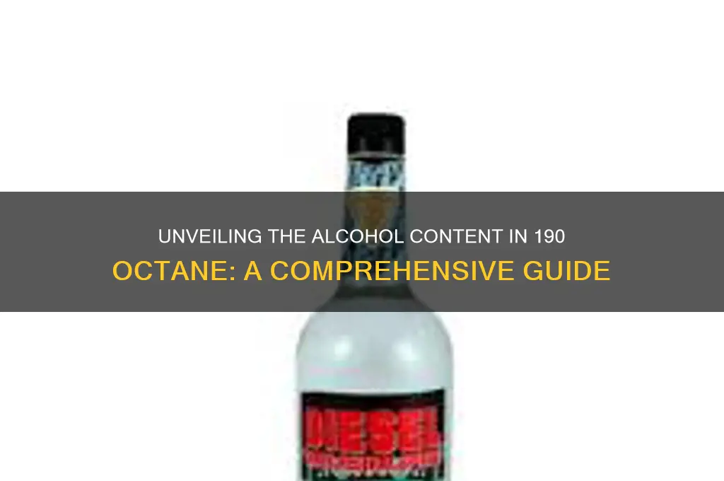 what alcohol is in 190 octane