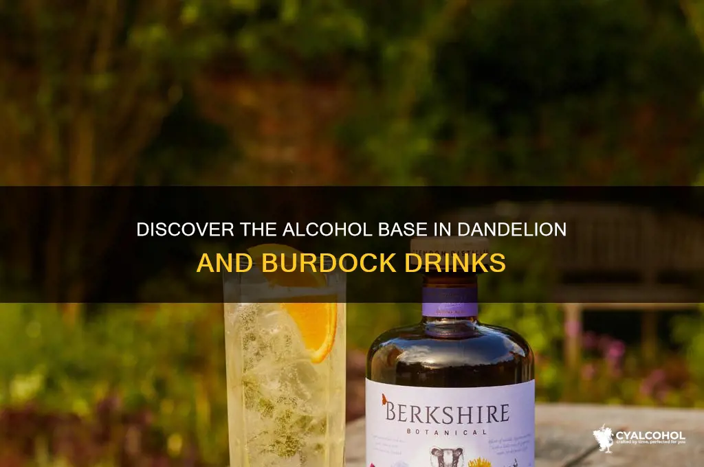 what alcohol is in alcoholic dandelion and burdock