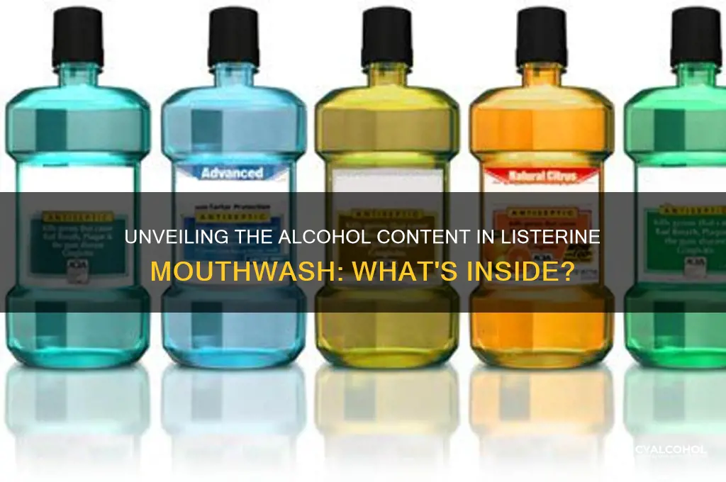 what alcohol is in listerine mouthwash