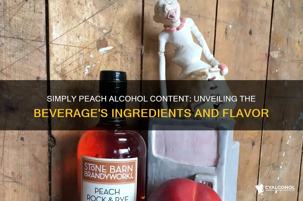 what alcohol is in simply peach