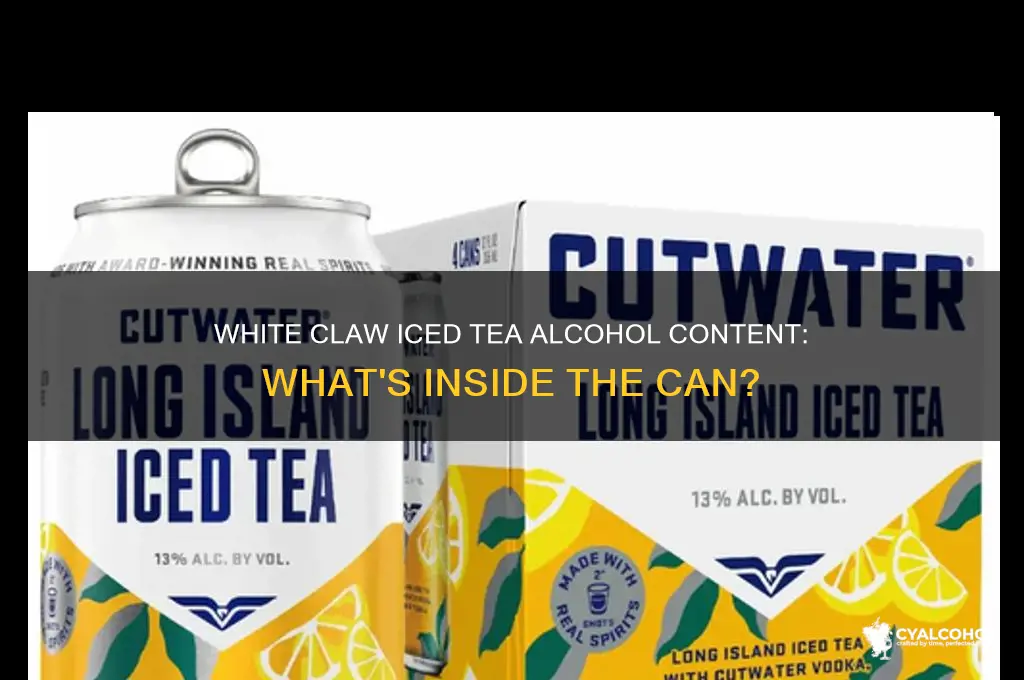 what alcohol is in white claw iced tea