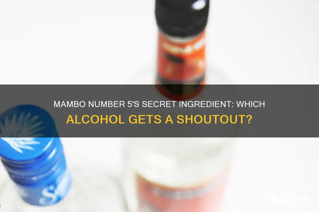 what alcohol is mentioned in mambo number 5