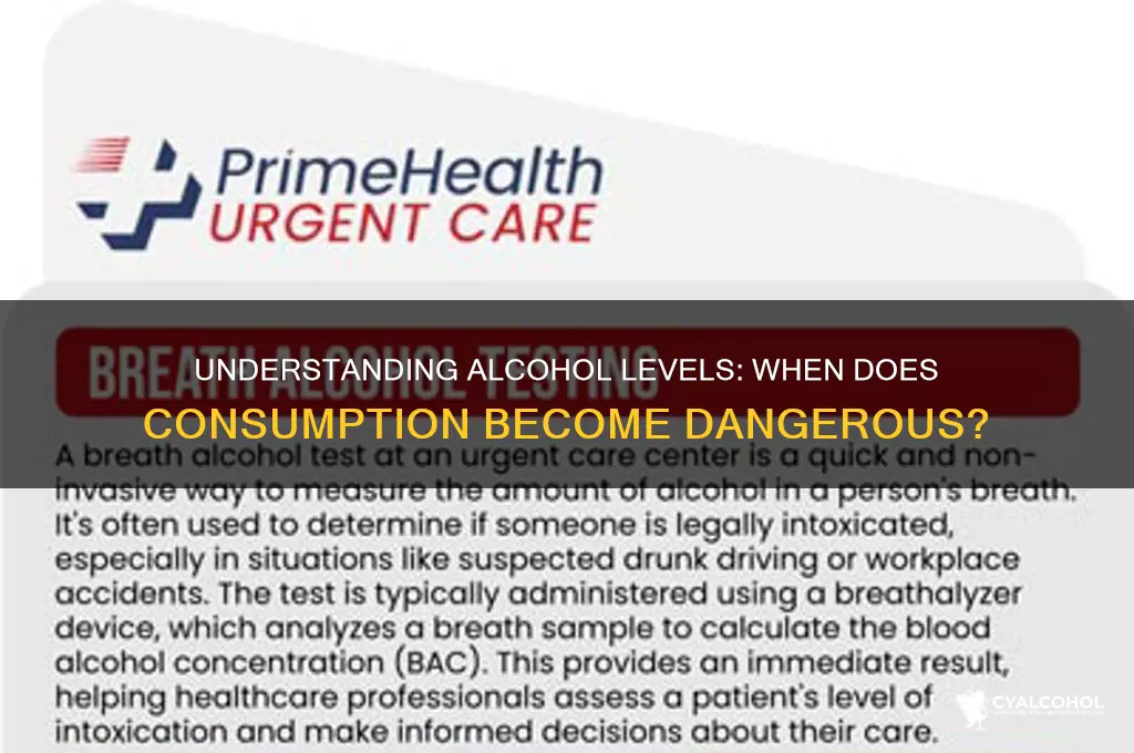 what alcohol level is too high