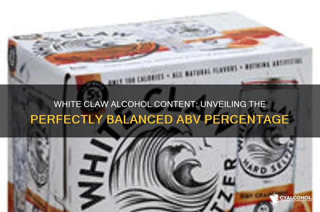 what alcohol percent is white claw