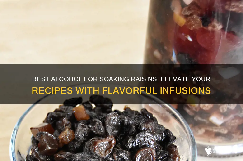 what alcohol to soak raisins in