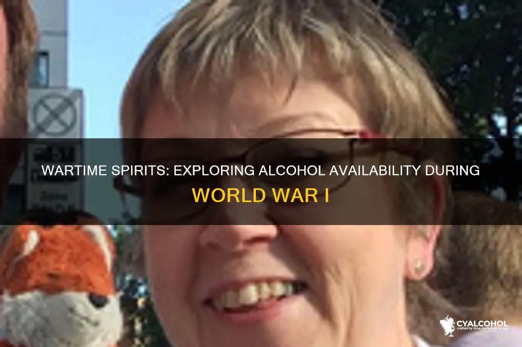 what alcohol was available during ww1