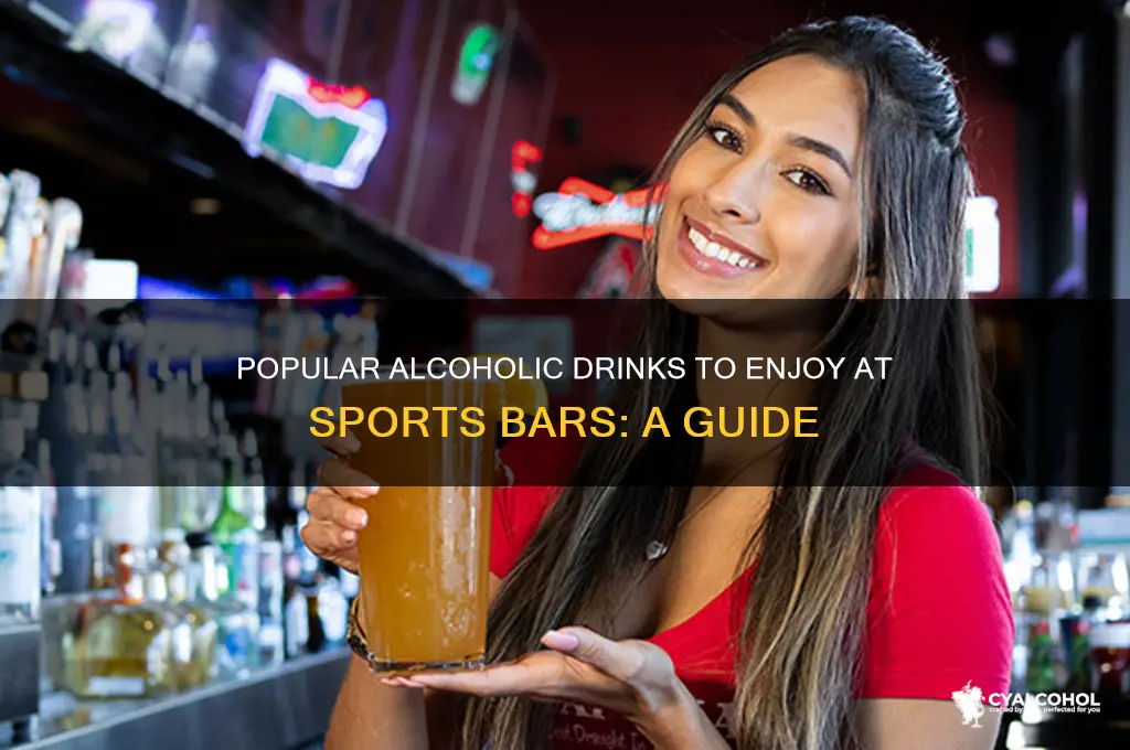 what alcoholic beverages are sold at sports bars