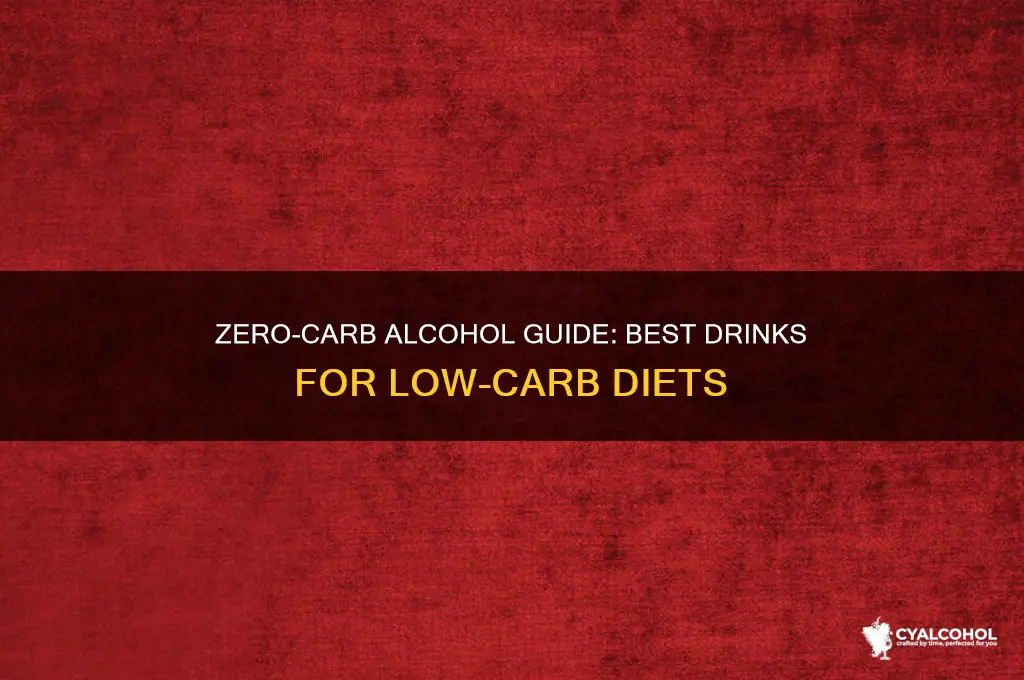 what alcoholic beverages have no carbs
