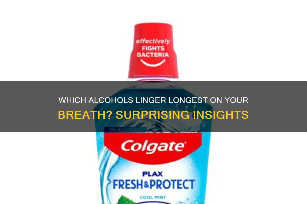 what alcohols stay on your breath the longest