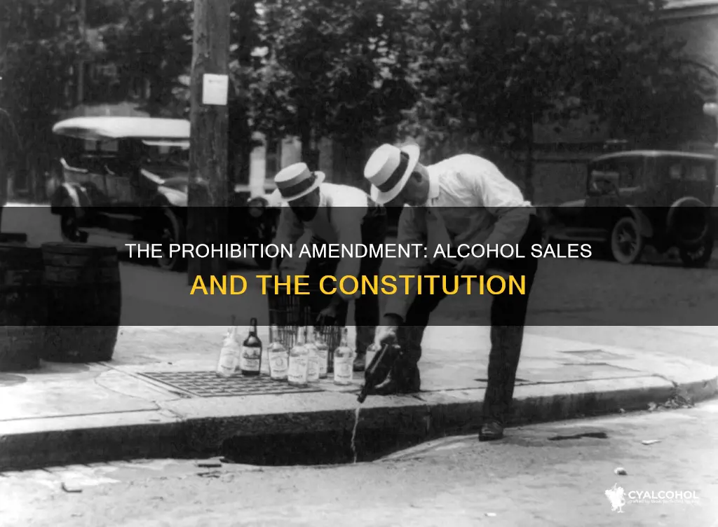 what amendment has to do with the sale of alcohol