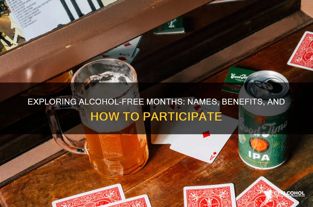 what are alcohol free months called