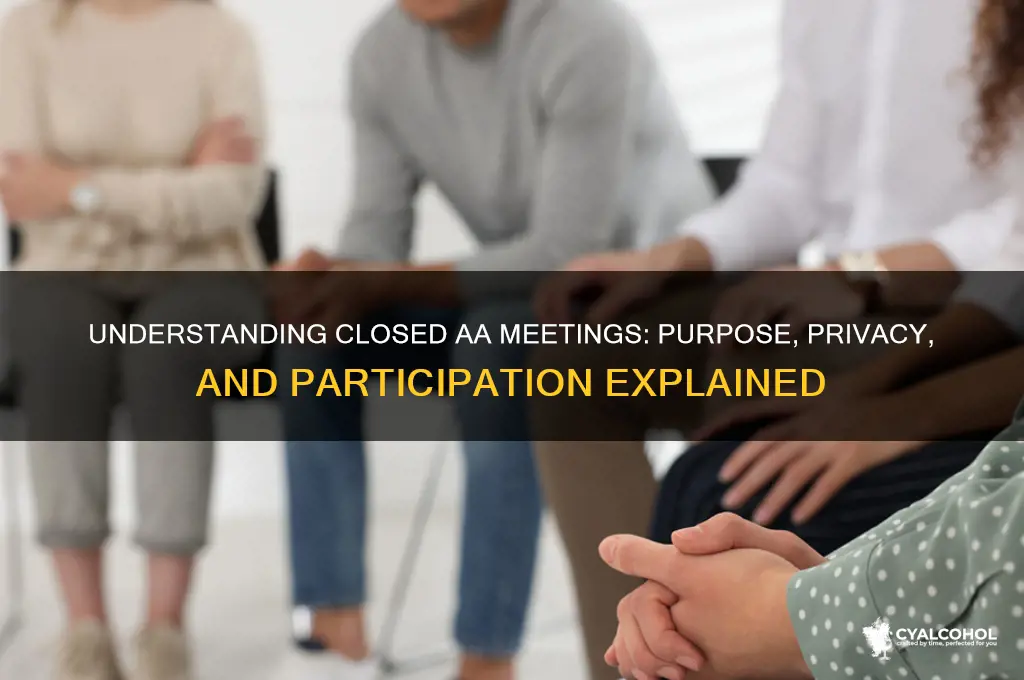 what are closed alcoholic anonymous meetings