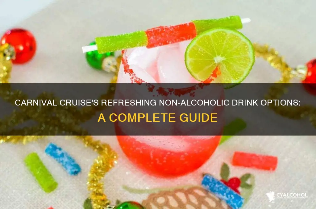 what are non-alcoholic beverages on carnival cruises