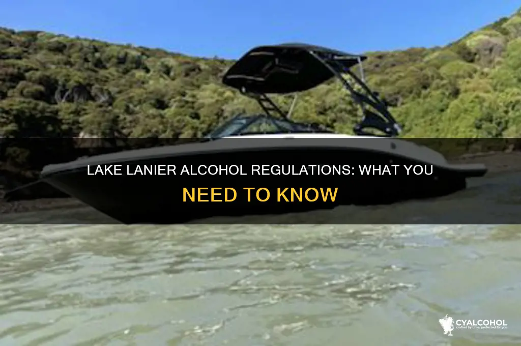 what are regulations for alcohol on lake lanier