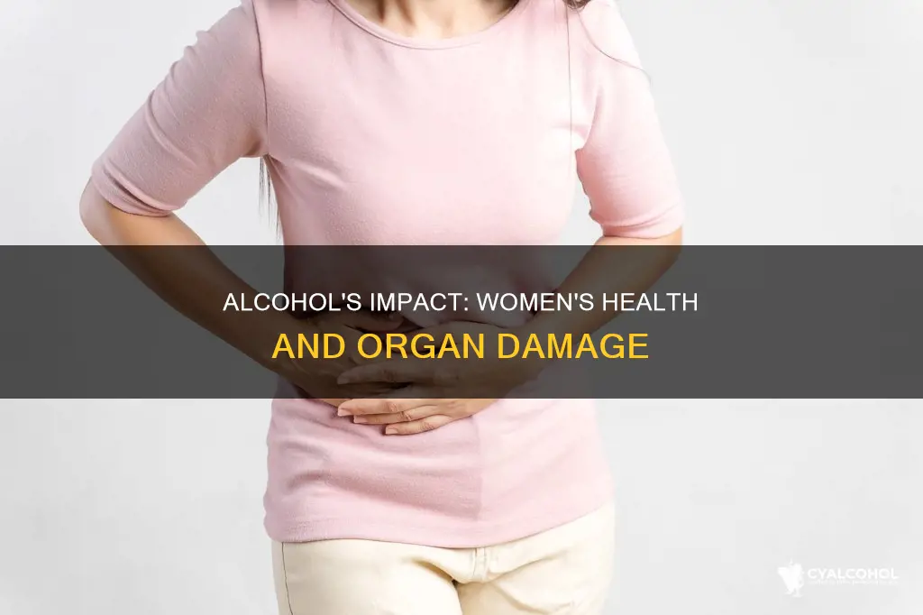 what are some alcohol organ related damgae in women