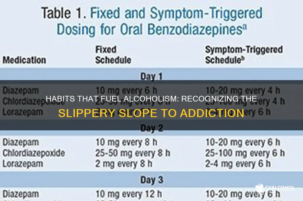 what are some habits that lead to alcoholism