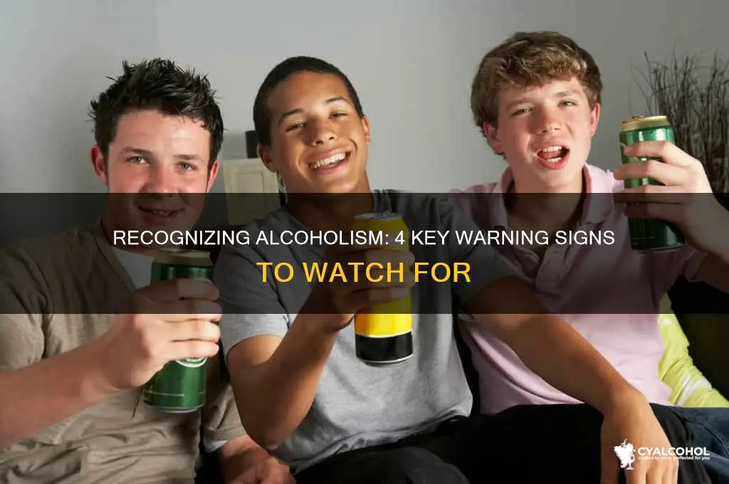 what are the 4 warning signs of alcoholism